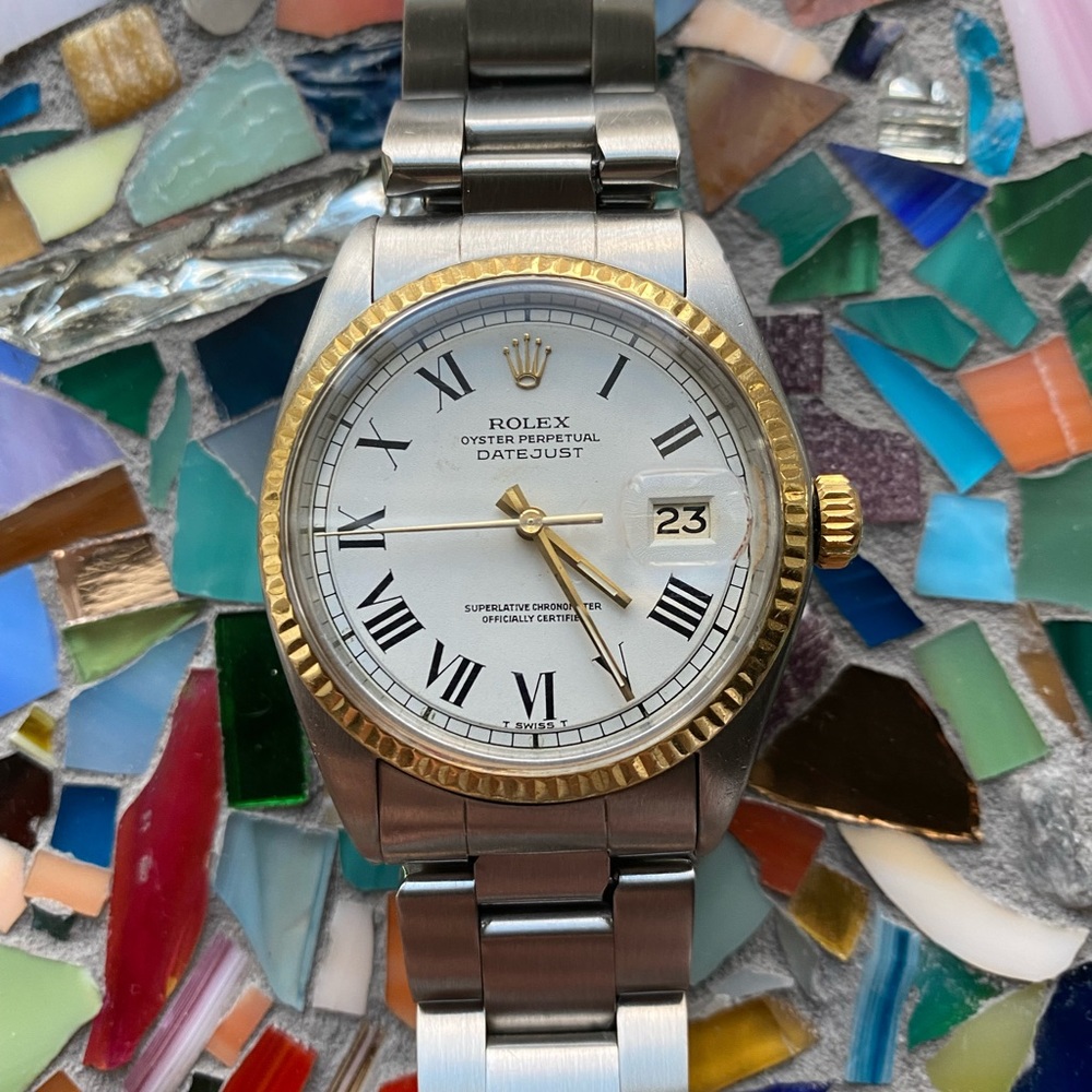 Rolex Datejust Vintage Automatic Ref 1601 Two Tone Buckley Dial